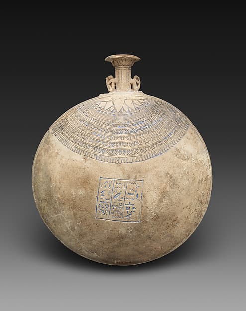 Lentoid Bottle ("New Year's Bottle") inscribed for the God's Father Amenhotep, son of the God's Father Iufaa
