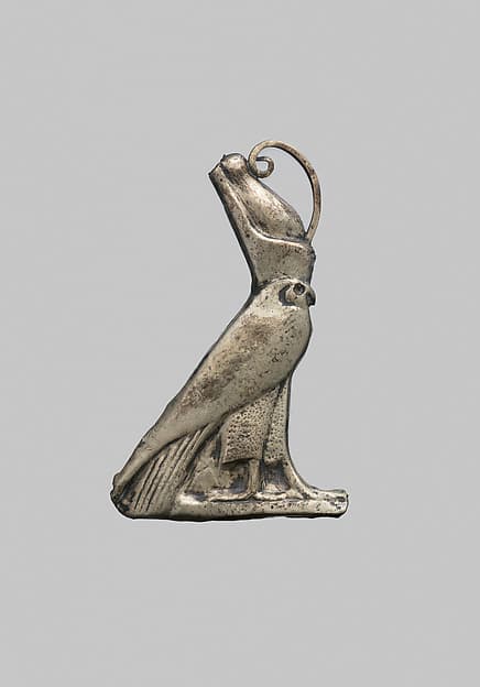 Pendant of Horus wearing the double crown