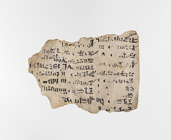 Ostracon with hieratic inscription