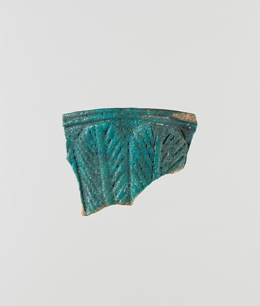 Chalice rim fragment with palm fronds