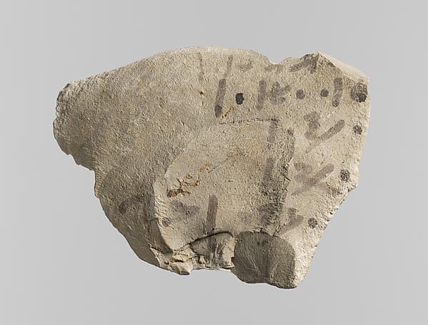Hieratic ostracon with accounts