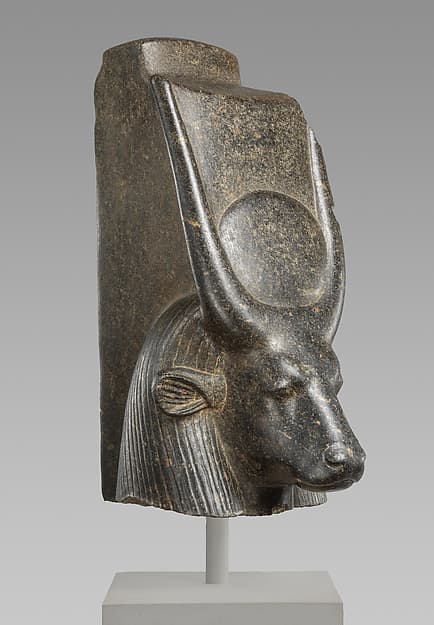 Head of a cow goddess