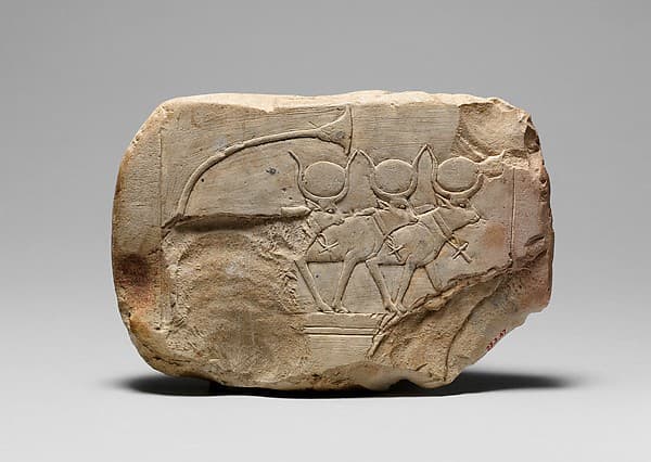 Votive Stela with Three Hathor Cows