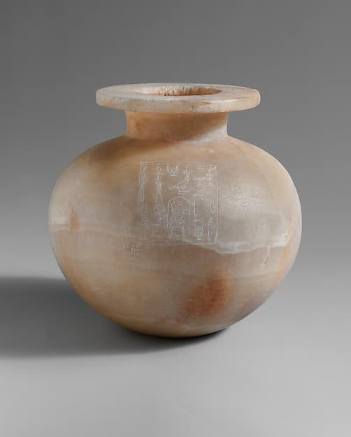 Spherical Jar Inscribed with Hatshepsut's Titles as Queen