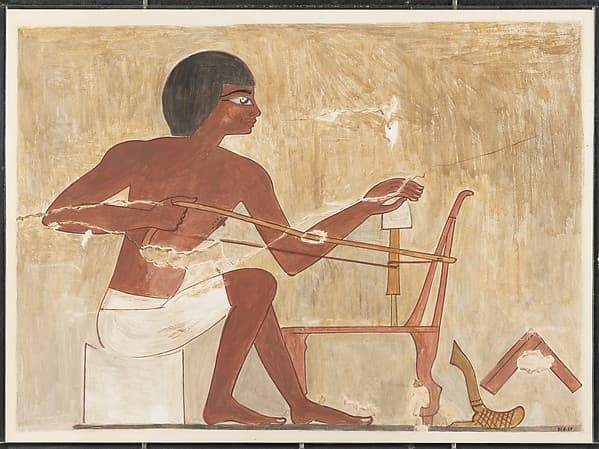 Carpenter Making a Chair, Tomb of Rekhmire, by Nina de Garis Davies