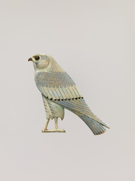 Inlay depicting a falcon