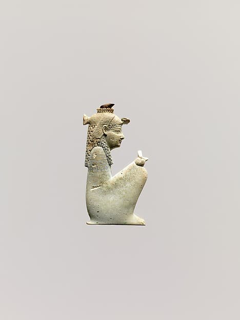 Inlay of a squatting goddess, probably Hathor