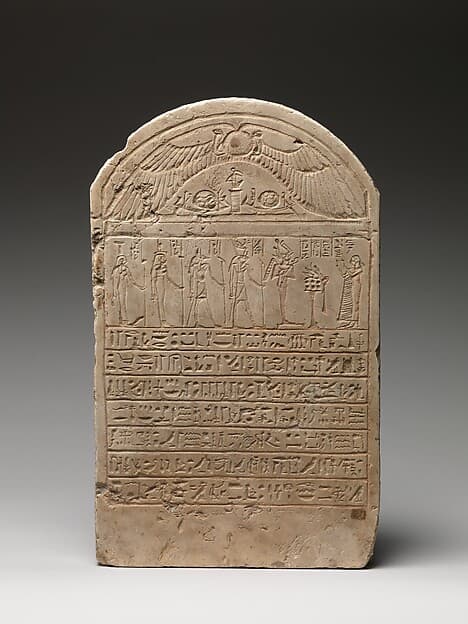 Stela of the sistrum-player Wedjashu, daughter of the royal scribe Hor and the lady of the house Ankhes
