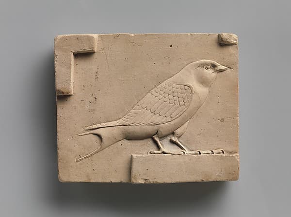 Relief plaque with a swallow