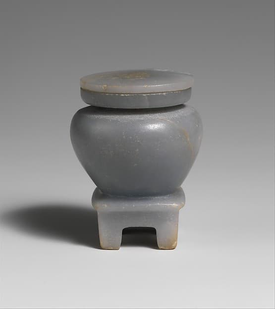 Jar for Eye Paint (kohl) with Attached Stand