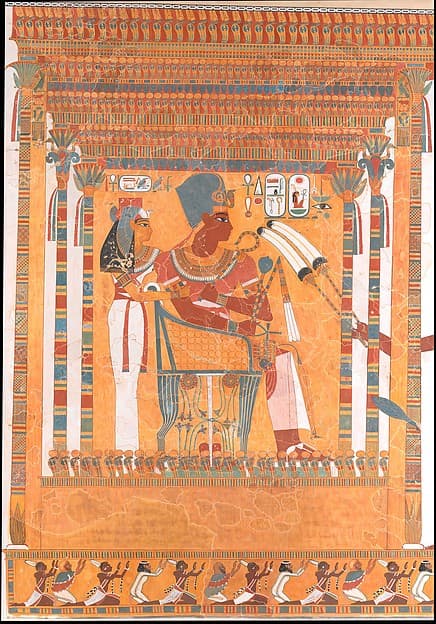 Amenhotep III and his Mother, Mutemwia, in a Kiosk, by Nina de Garis Davies