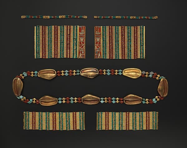 Cowrie Shell Girdle, Lion Bracelets, Bracelets with the Name of Amenemhat III, and Anklets of Princess Sithathoryunet