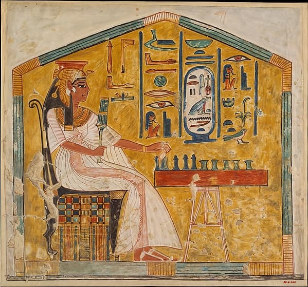 Queen Nefertari Playing Senet, by Nina de Garis Davies