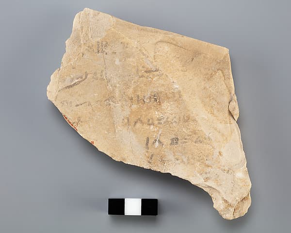 Hieratic ostracon with account