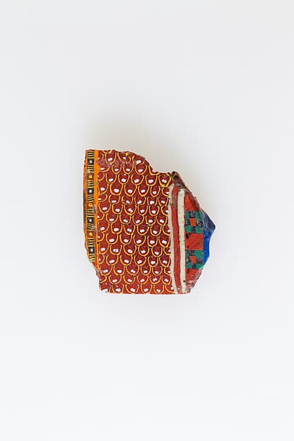 Inlay fragment, border pattern of feather design