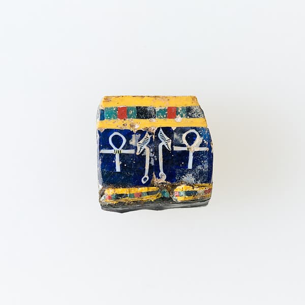 Inlay fragment, ankh and was scepters