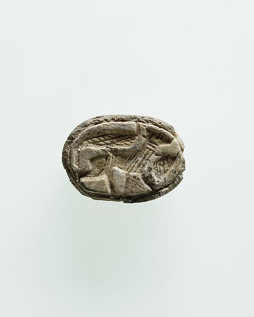 Scarab with Antelope and Uraei