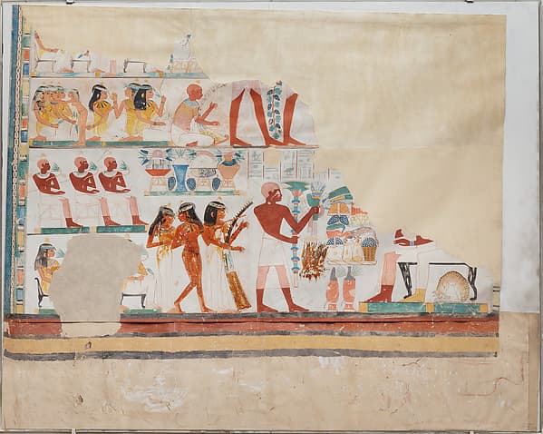 Banquet Scene with Musicians, Tomb of Nakht, by Norman de Garis Davies
