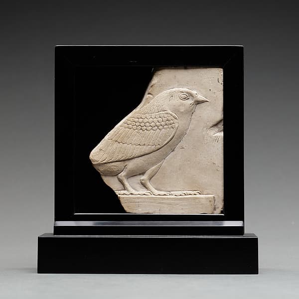 Relief plaque with birds on both sides