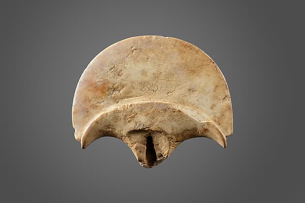 The upper portion from a palmiform-shaped fan