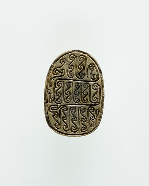 Scarab Decorated with Scrolls
