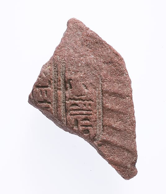 Chest in garment with Aten cartouches