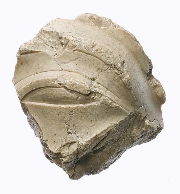 Right eye and brow from head of king in the 'blue' crown