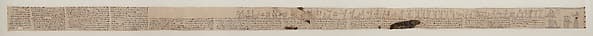 Mummy bandage of Hepmeneh, born of Tasheritentaqeri, inscribed with text and vignette from the Book of the Dead