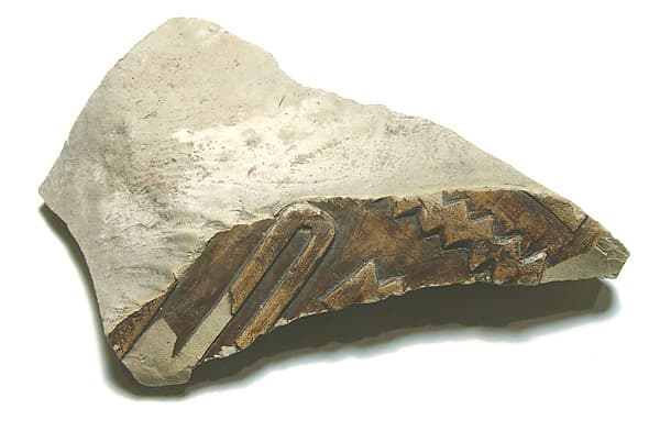 Raised relief fragment with hieroglyphs