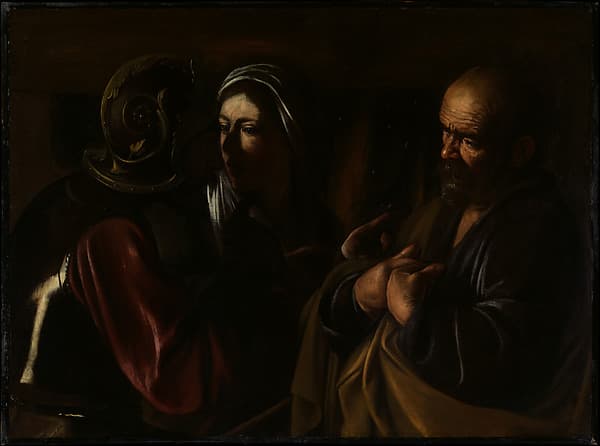 The Denial of Saint Peter, by Caravaggio (Michelangelo Merisi)