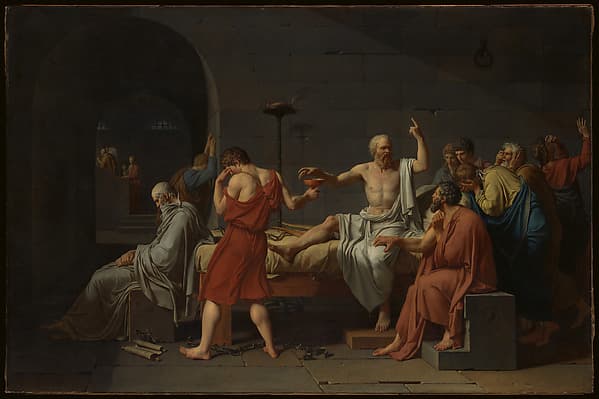 The Death of Socrates, by Jacques Louis David