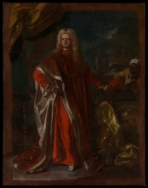 Diego Pignatelli d'Aragona (1687–1750) and an Enslaved Servant, by Francesco Solimena