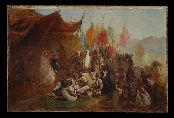 Sketch for "Reception of Emperor Napoleon III and Empress Eugénie by the Kabyle Leaders at Algiers on September 18, 1860", by Isidore Pils