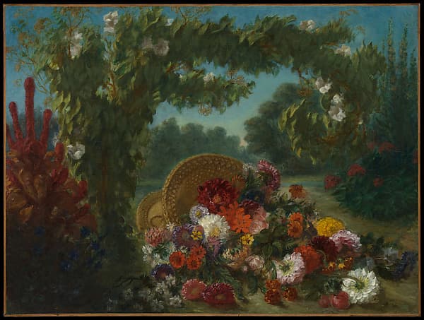Basket of Flowers, by Eugène Delacroix