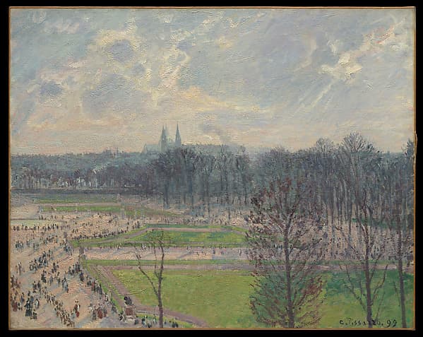 The Garden of the Tuileries on a Winter Afternoon, by Camille Pissarro