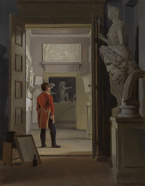The Hall of Antiquities at Charlottenborg Palace, Copenhagen, by Adam August Müller