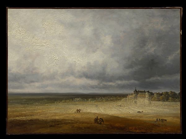 Landscape with a Plowed Field and a Village, by Georges Michel