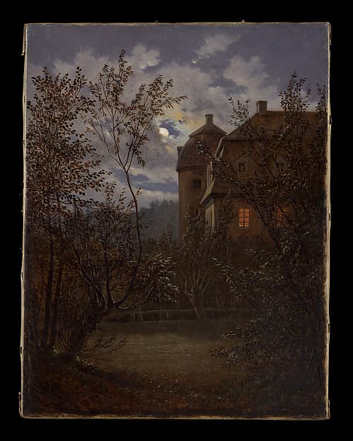 Schloss Milkel in Moonlight, by Carl Gustav Carus