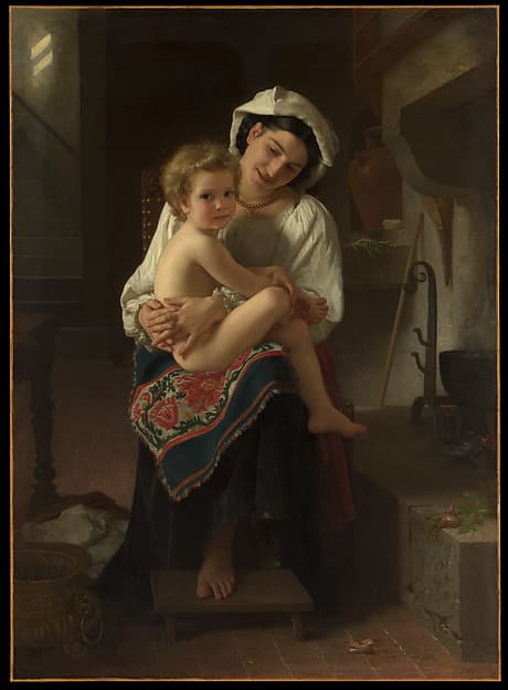 Young Mother Gazing at Her Child, by William Bouguereau