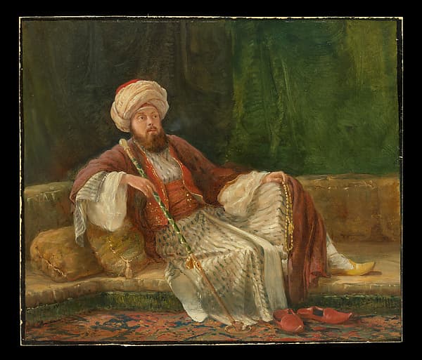 Western Gentleman in Oriental Costume, by British Painter