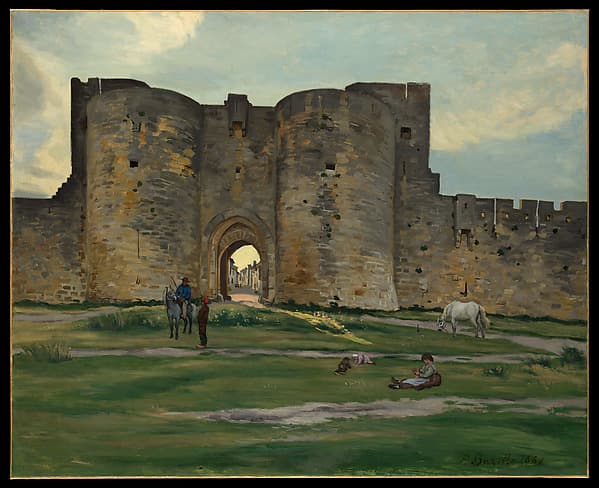Porte de la Reine at Aigues-Mortes, by Jean-Frédéric Bazille