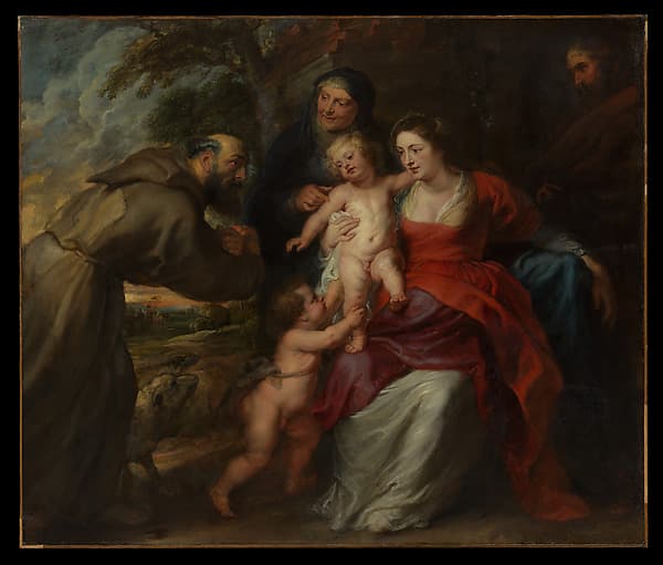 The Holy Family with Saints Francis and Anne and the Infant Saint John the Baptist, by Peter Paul Rubens