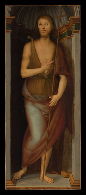 Saint John the Baptist; Saint Lucy, by Perugino (Pietro di Cristoforo Vannucci)