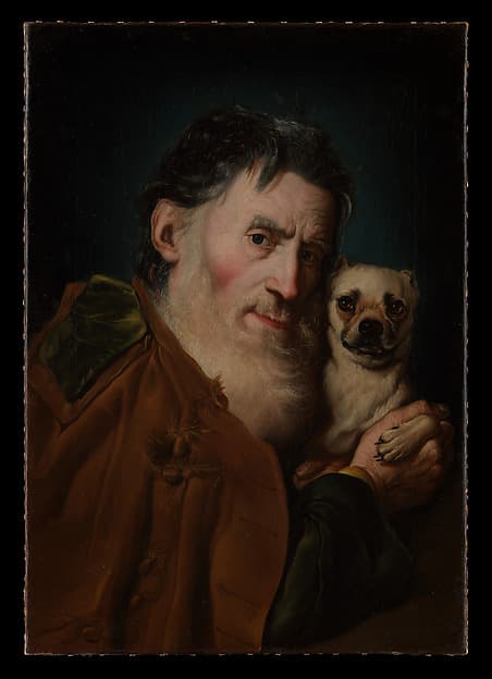 An Old Man with a Dog, by Giacomo Ceruti