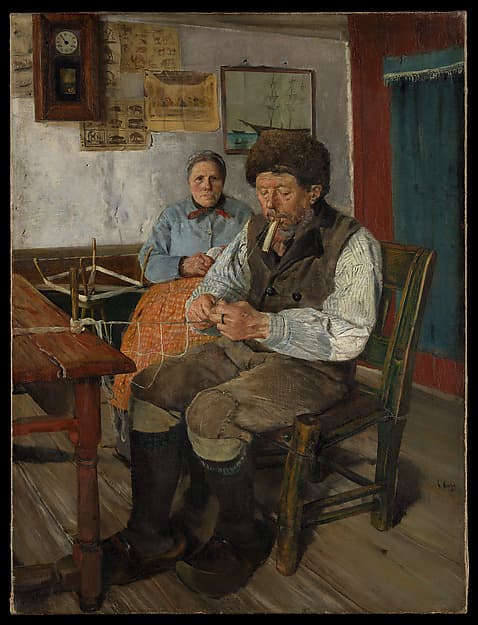 The Net Mender (Garnbinderen), by Christian Krohg