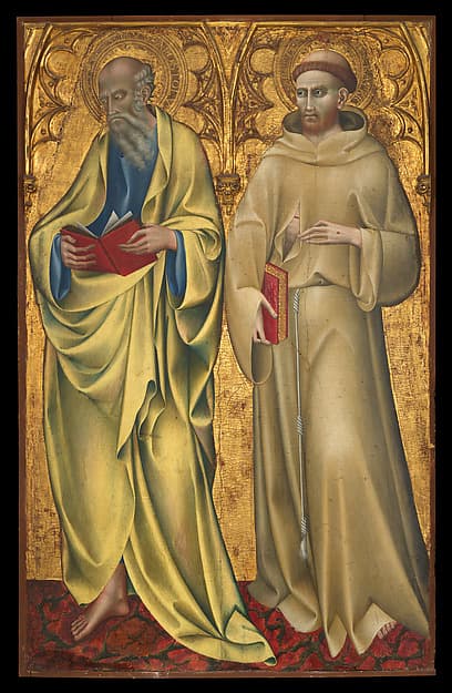 Saints Matthew and Francis, by Giovanni di Paolo (Giovanni di Paolo di Grazia)