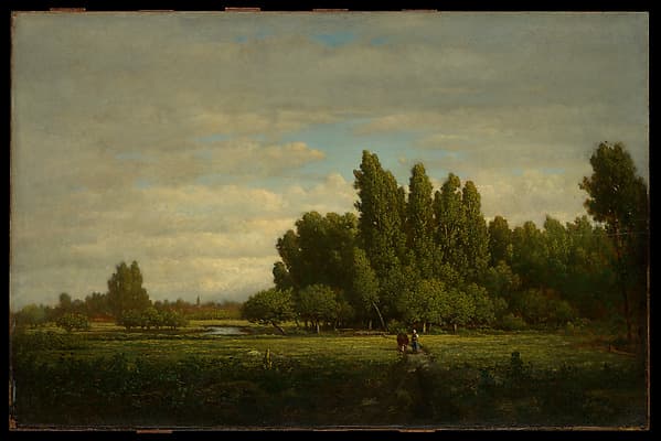 A Meadow Bordered by Trees, by Théodore Rousseau