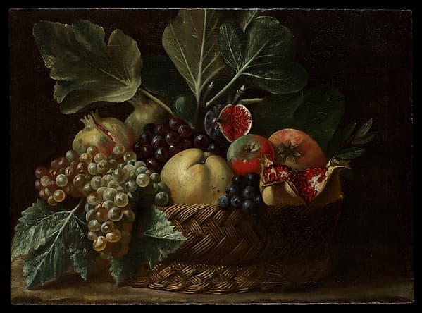Basket of Fruit, by Bartolomeo Cavarozzi