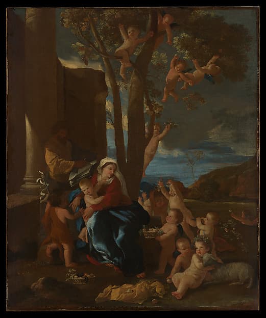 The Holy Family with Saint John the Baptist, by Nicolas Poussin