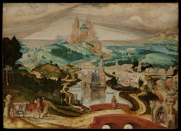The Arrival in Bethlehem, by Master of the Brussels Calling of Saint Matthew